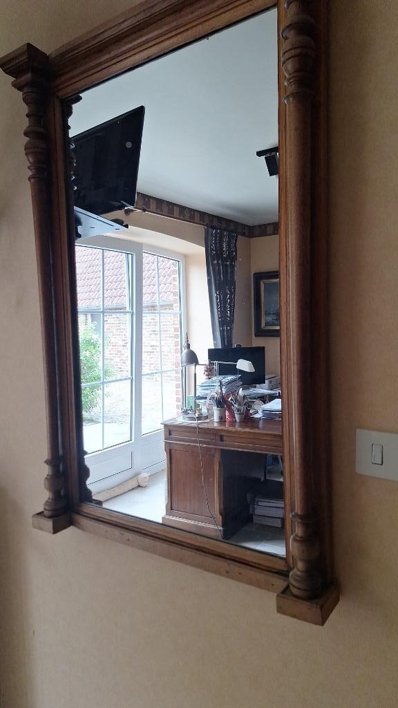 Mooie, antieke wandspiegel, Antiek en Kunst, Antiek | Spiegels, 50 tot 100 cm, 100 tot 150 cm, Rechthoekig, Ophalen