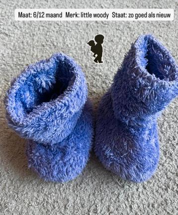Little woody pantoffels maat 6m/12m paars beschikbaar voor biedingen