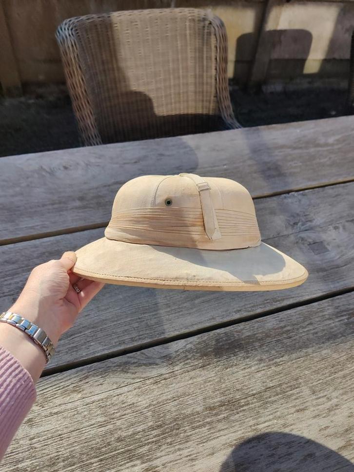 Authentieke vintage tropenhoed te koop!, Kleding | Heren, Hoeden en Petten, Gedragen, Hoed, Ophalen