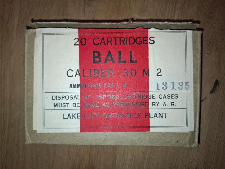Originele WWII Munitiedozen (.30 M2 Ball – Lake City Ordnanc, Verzamelen, Militaria | Tweede Wereldoorlog, Ophalen of Verzenden