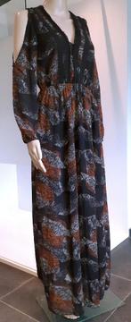 Lange jurk met blote schouders zwart bruin kaftan boho H&M, Kleding | Dames, Jurken, Zwart, Nieuw, Ophalen of Verzenden, Maat 34 (XS) of kleiner