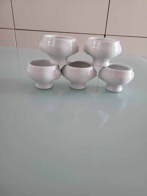 Mini ramekins met leeuwenkop, Huis en Inrichting, Keuken | Servies, Zo goed als nieuw, Porselein, Ophalen of Verzenden