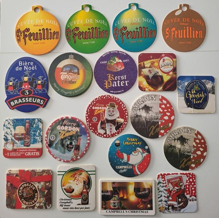 bierviltjes kerst kerstmis gordon Xmas campbell's christmas, Verzamelen, Biermerken, Zo goed als nieuw, Viltje(s), Overige merken