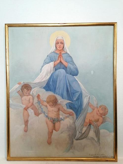 108- Schilderij op doek, gesigneerd Émile DECKERS, Antiek en Kunst, Kunst | Schilderijen | Klassiek, Ophalen of Verzenden