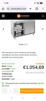 inox tafel , inox kast, Ophalen, Gebruikt