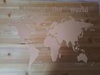 Wereldkaart op houten kader, Huis en Inrichting, Woonaccessoires | Lijsten, Ophalen
