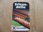 Vintage Sticker Fricandelle Mora Snacks, Ophalen of Verzenden, Nieuw, Merk