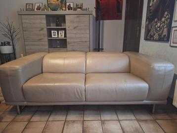 2.5 zit Italiaans leder perfecte staat Beige/taupe beschikbaar voor biedingen