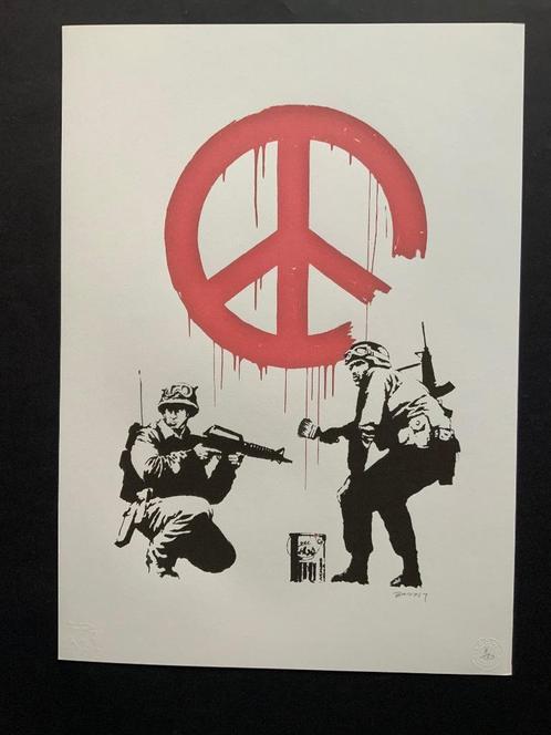 Litho van Banksy CND Soldiers (groot), Antiek en Kunst, Kunst | Litho's en Zeefdrukken, Ophalen of Verzenden
