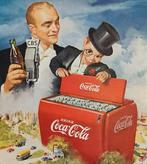Coca-cola reclame uit 1950, Verzamelen, Ophalen of Verzenden