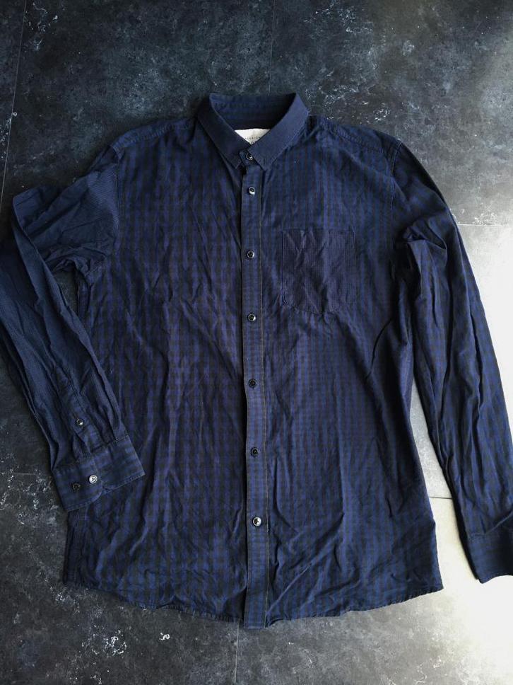 Jack&Jones hemd slim fit donkerblauw maat Medium, Kleding | Heren, Overhemden, Zo goed als nieuw, Halswijdte 39/40 (M), Zwart