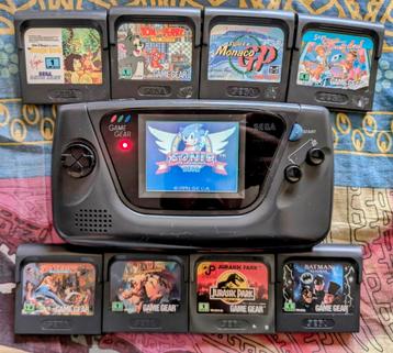 Sega game Gear en parfaite avec 9 jeux  beschikbaar voor biedingen