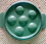 CAST IRON Escargot Egg Holder MADE IN BELGIUM Dish Enamle. 4, Huis en Inrichting, Ophalen of Verzenden, Gebruikt
