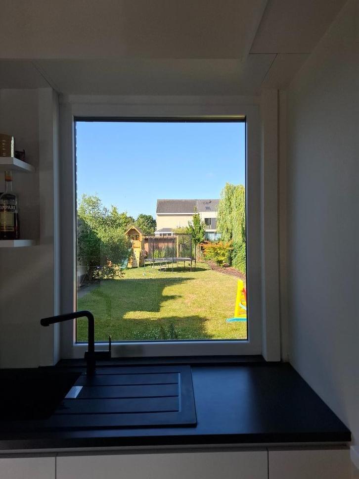 PVC Raam Deceuninck, Doe-het-zelf en Bouw, Glas en Ramen, Gebruikt, Gevelraam of Ruit, 120 tot 160 cm, 80 tot 120 cm, Dubbelglas