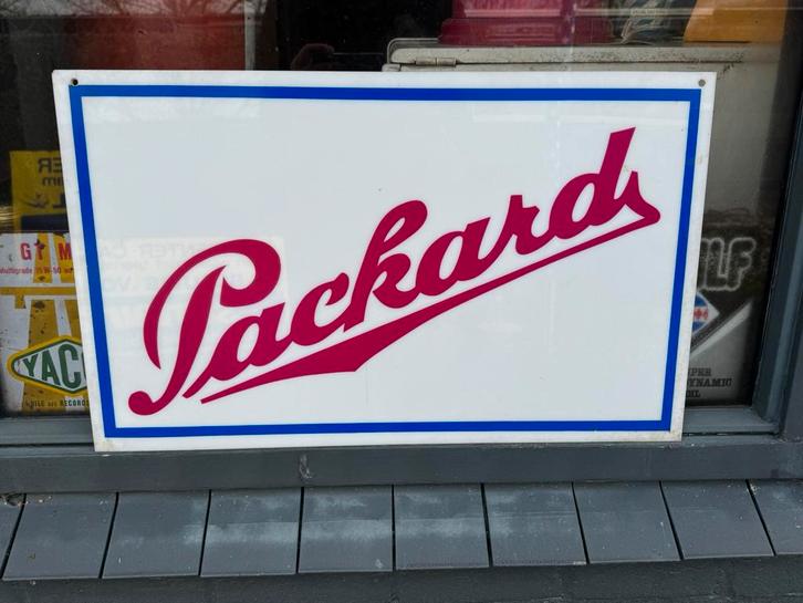 Ancien panneau publicitaire Packard Auto, Collections, Marques & Objets publicitaires, Utilisé, Panneau publicitaire, Enlèvement ou Envoi