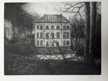 Injas Devoldere - gravure - 1985 - Château de Slotendries Oo, Enlèvement ou Envoi