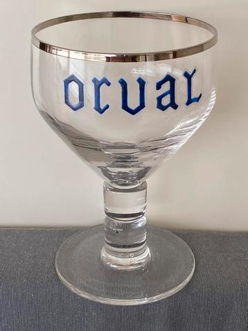 anc. verre émaillé brasserie abbaye d' ORVAL, Enlèvement ou Envoi, Comme neuf, Verre ou Verres