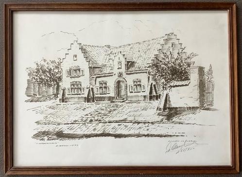 T’ Oud Gemeentehuis / Sint-Martens-Latem -451/500, Antiek en Kunst, Kunst | Litho's en Zeefdrukken, Ophalen of Verzenden