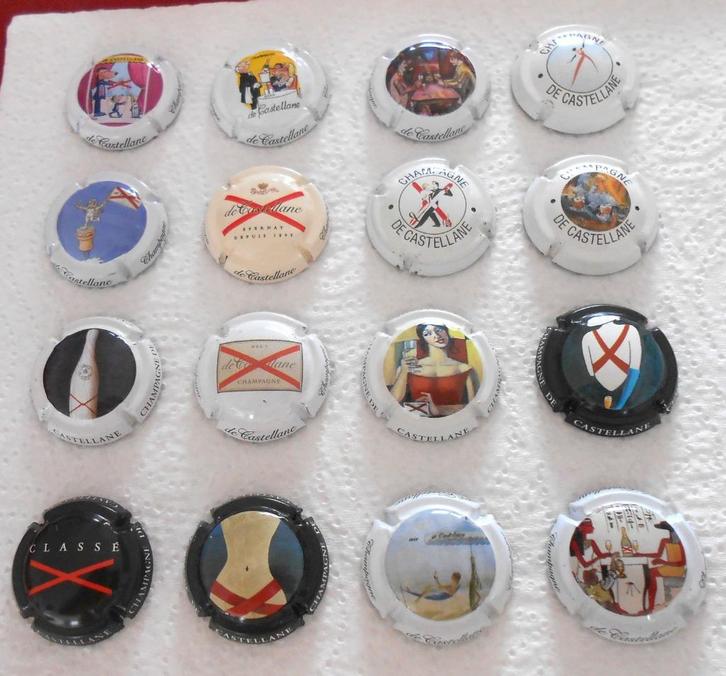 16 champagne capsules - De Castellane - 0,75 euro stuk, Verzamelen, Complete verzamelingen en Collecties, Ophalen of Verzenden