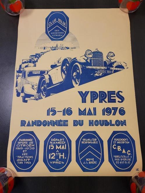 oude Belgische vintage Citroën club reclameposter, Verzamelen, Merken en Reclamevoorwerpen, Zo goed als nieuw, Overige typen, Ophalen of Verzenden