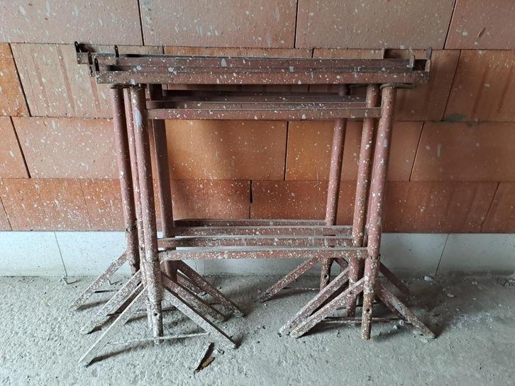Lot (4) metsersschragen, Doe-het-zelf en Bouw, Steigers, Gebruikt, Overige typen, Minder dan 2 meter, Ophalen