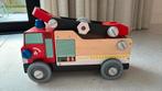 Janod brandweerwagen, Kinderen en Baby's, Speelgoed |Speelgoedvoertuigen, Ophalen, Zo goed als nieuw