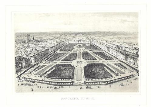 1844 - Bruxelles / Brussel - Panorama du parc, Antiquités & Art, Art | Eaux-fortes & Gravures, Envoi