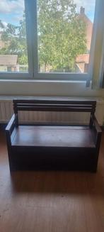 Houten bankje met opbergvak, Ophalen