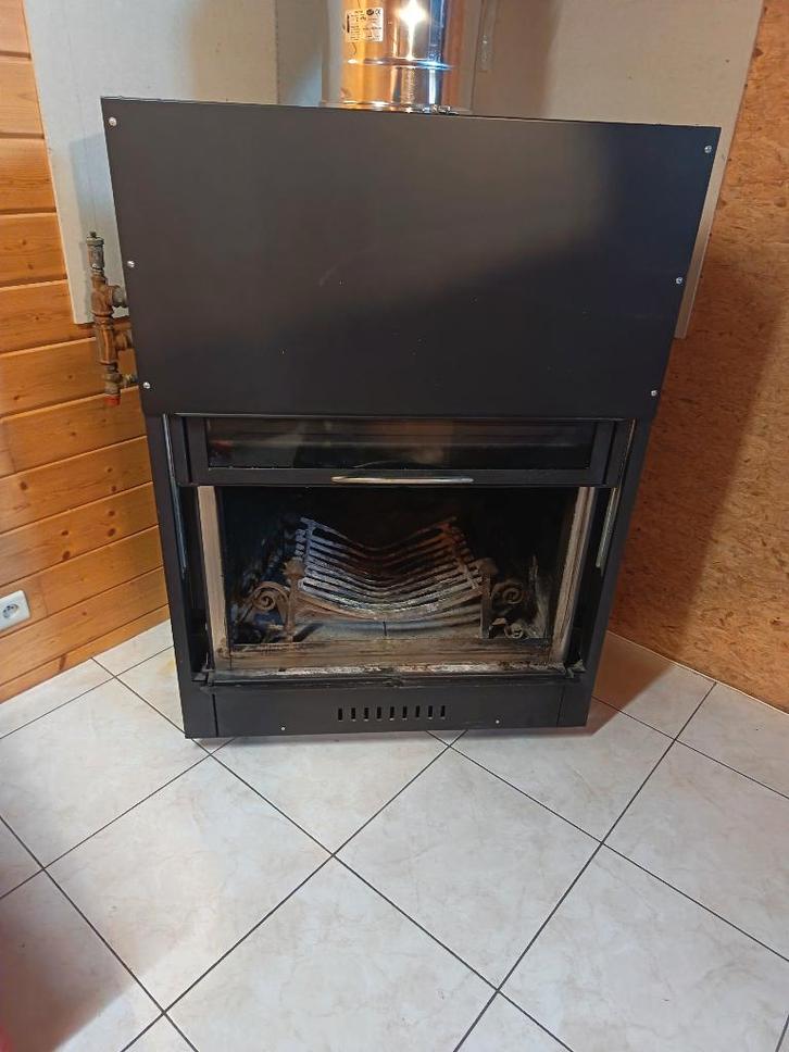 Hydro-houtkachel/MCZ + boiler, Huis en Inrichting, Kachels, Gebruikt, Inbouw, Houtkachel, Hout, Ophalen