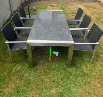RVS tuintafel Style 200 X 90 cm, Enlèvement, Comme neuf, Inox