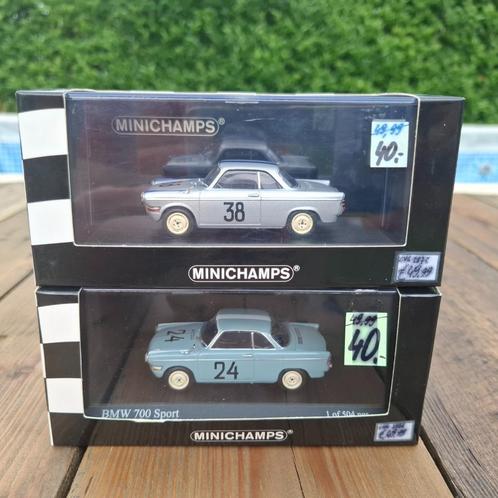 2 x 1/43 Minichamps BMW 700 Sport    1960, Hobby en Vrije tijd, Modelauto's | 1:43, Nieuw, Auto, MiniChamps, Ophalen of Verzenden
