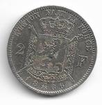 België: 2 frank 1866 FR  - zilver - morin 168, Zilver, Zilver, Losse munt, Verzenden