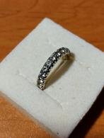 Ring 18k witgoud met 23 edelstenen 4gr M.54 vintage 70', Ophalen, Goud, Ring, Met edelsteen