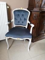 Blauwe stoel, Maison & Meubles, Chaises, Bleu, Bois, Enlèvement, Utilisé