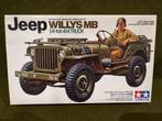 Tamiya 1/35 35219 Willy's MB jeep + Aber PE & resin wielen, Tank, 1:32 tot 1:50, Ophalen of Verzenden, Zo goed als nieuw