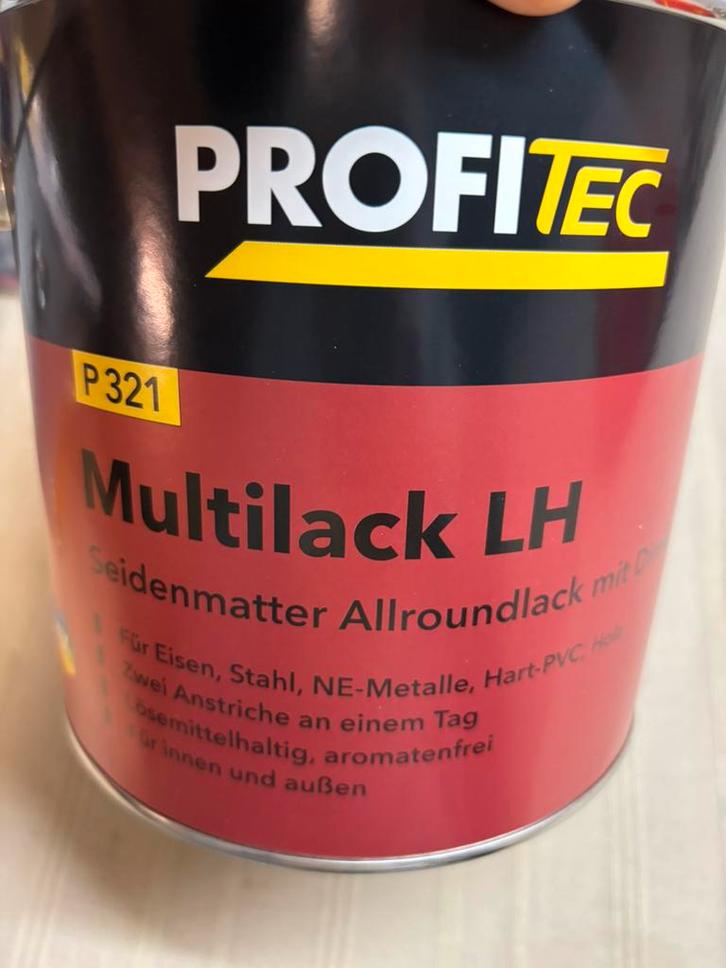 Profitec witte grond- en eindlak in 1/multilak 2,5liter, Doe-het-zelf en Bouw, Verf, Beits en Lak, Nieuw, Lak, Minder dan 5 liter