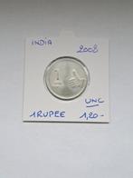 India 1 rupee 2008 in UNC, Postzegels en Munten, Munten | Azië, Ophalen of Verzenden