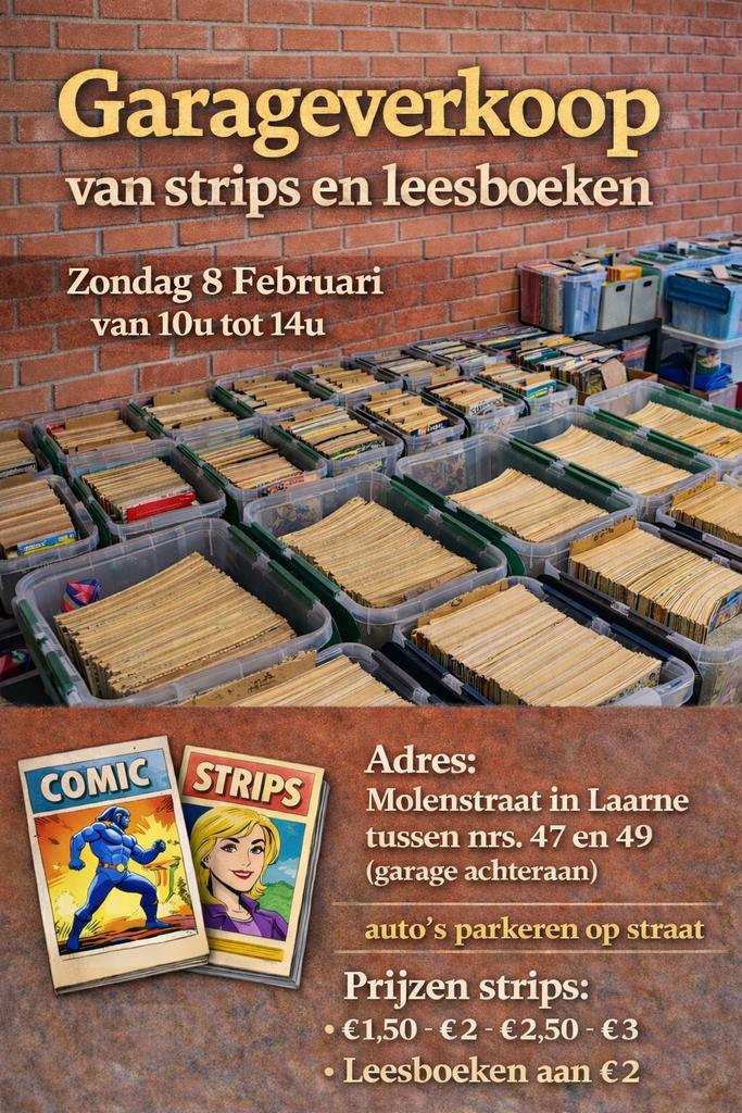 Strips en leesboeken GARAGEVERKOOP !!, Boeken, Strips | Comics, Gelezen, Meerdere comics, Ophalen
