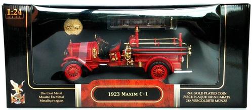 Yatming – 4 keer American Firetruck – 1:24 – MIB, Hobby en Vrije tijd, Modelauto's | 1:24, Nieuw, Bus of Vrachtwagen, Ophalen of Verzenden