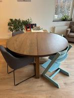 MÖRBYLÅNGA Table ronde, placage de chêne émaillé brun, 145cm, Maison & Meubles, Tables | Tables à manger, 100 à 150 cm, Cinq personnes ou plus