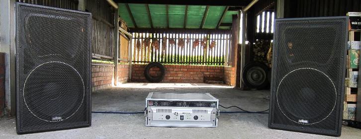 JB Systems Vibe 15 SET, Audio, Tv en Foto, Luidsprekerboxen, Gebruikt, Front, Rear of Stereo speakers, 120 watt of meer, Overige merken