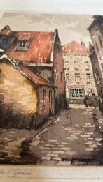 Bruxelles - Rue de l’Epee - Andrey Beliy, Antiek en Kunst, Kunst | Etsen en Gravures, Ophalen