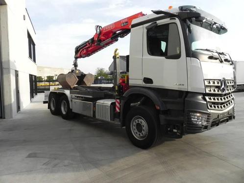 Mercedes-Benz Arocs 2643 Containersysteem en kraan, Auto's, Vrachtwagens, Te koop, Airconditioning, Centrale vergrendeling, Cruise Control