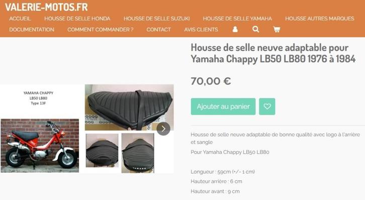 Housse de selle neuve adaptable pour Yamaha Chappy LB50 LB80, Motos, Pièces | Yamaha, Neuf, Envoi