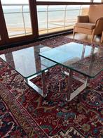 glazen salontafel, Ophalen, 50 tot 100 cm, Vierkant, 50 tot 100 cm