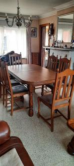 Eettafel met 6 stoelen, Huis en Inrichting, Tafels | Eettafels, Ophalen, Zo goed als nieuw