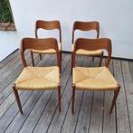 4 teakhouten stoelen model 71 van Niels Moller, jaren 60, Ophalen