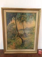 Charles Laval Paysage de la Martinique 1887 tableau ancien, Enlèvement ou Envoi, Utilisé, Peinture, Moins de 50 cm