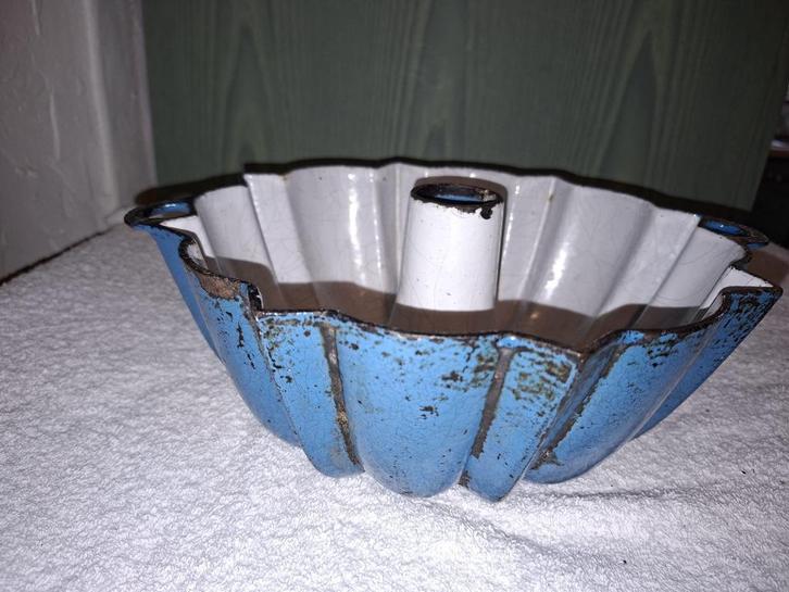 oude fonte met email cakevorm, jaren 1940-50, Antiek en Kunst, Curiosa en Brocante, Ophalen of Verzenden