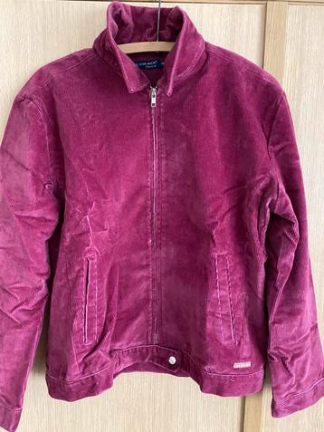 Très belle veste en velours avec fermeture éclair., Taille 46/48 (XL) ou plus grande, Enlèvement ou Envoi, Beige, Comme neuf